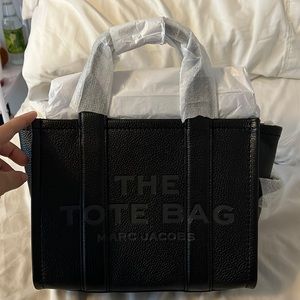 Marc Jacobs mini black leather tote bag authentic